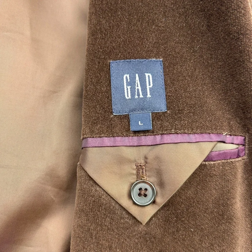 Gap Unstructured Two Button Blazer Mens Large Brown Sport Coat Fall Wedding
